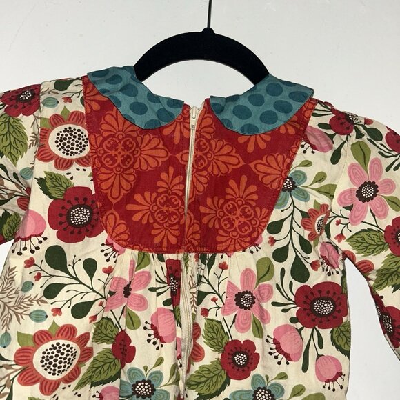 Jelly The Pug Multicolor Floral Long Sleeve Christina Dress Size 4T - Picture 6 of 8